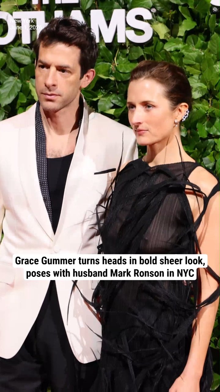 Grace Gummer turns heads in bold sheer look, posing with husband Mark Ronson in NYC
