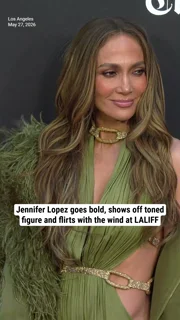 Jennifer Lopez goes bold, shows off toned figure and flirts with the wind at LALIFF