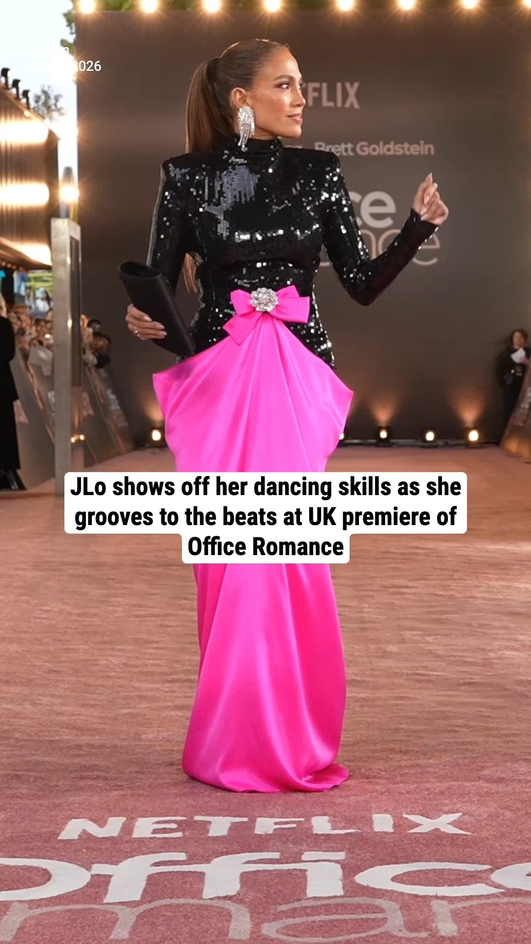 JLo shows off her dancing skills as she grooves to the beats at UK premiere of Office Romance