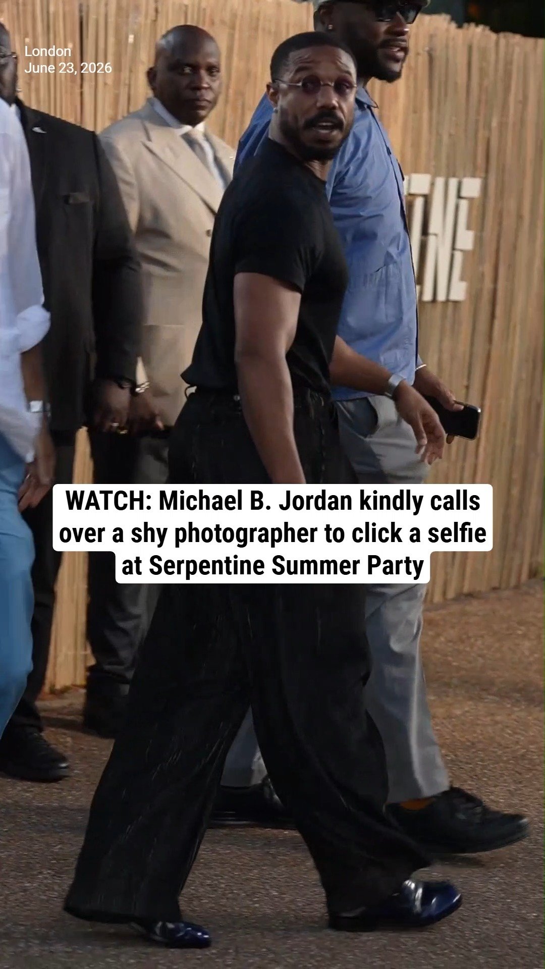 WATCH: Michael B. Jordan kindly calls over a shy photographer to click a selfie at Serpentine Summer Party