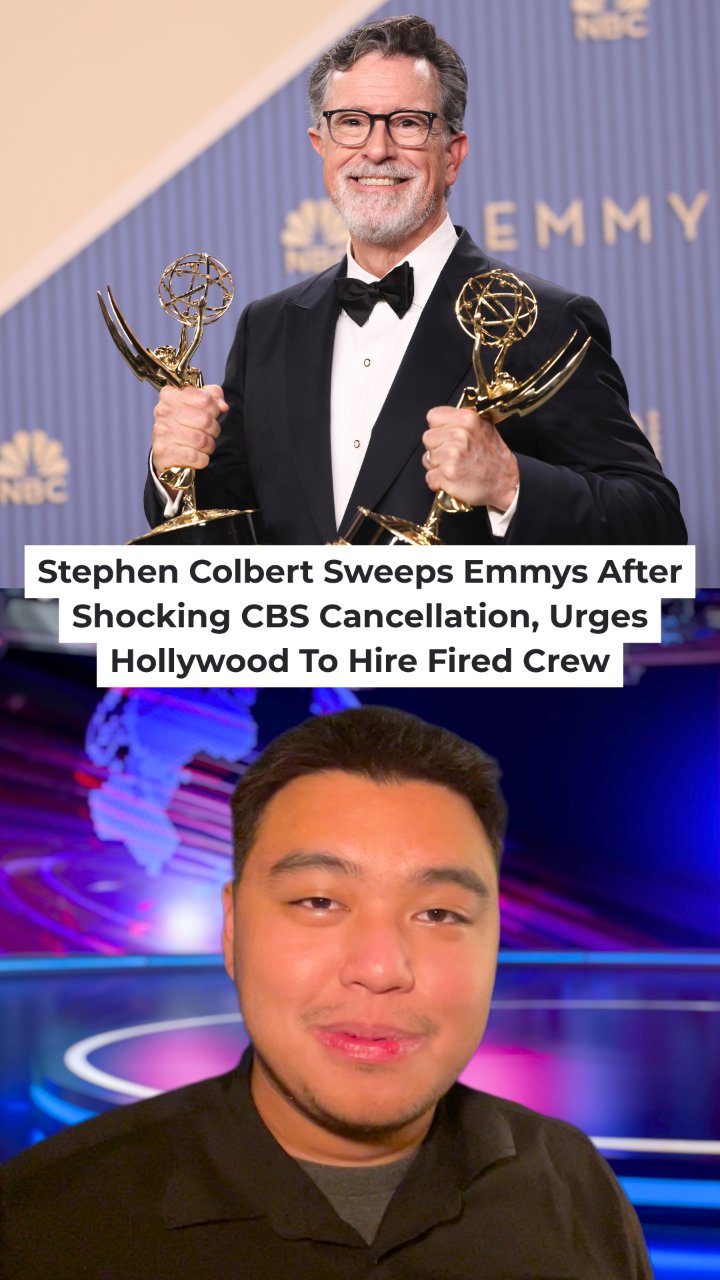 Stephen Colbert Sweeps Emmys After Shocking CBS Cancellation, Urges Hollywood To Hire Fired Crew