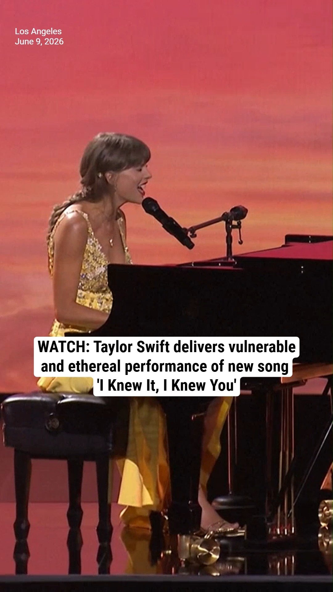 WATCH: Taylor Swift delivers vulnerable and ethereal performance of new song 'I Knew It, I Knew You'