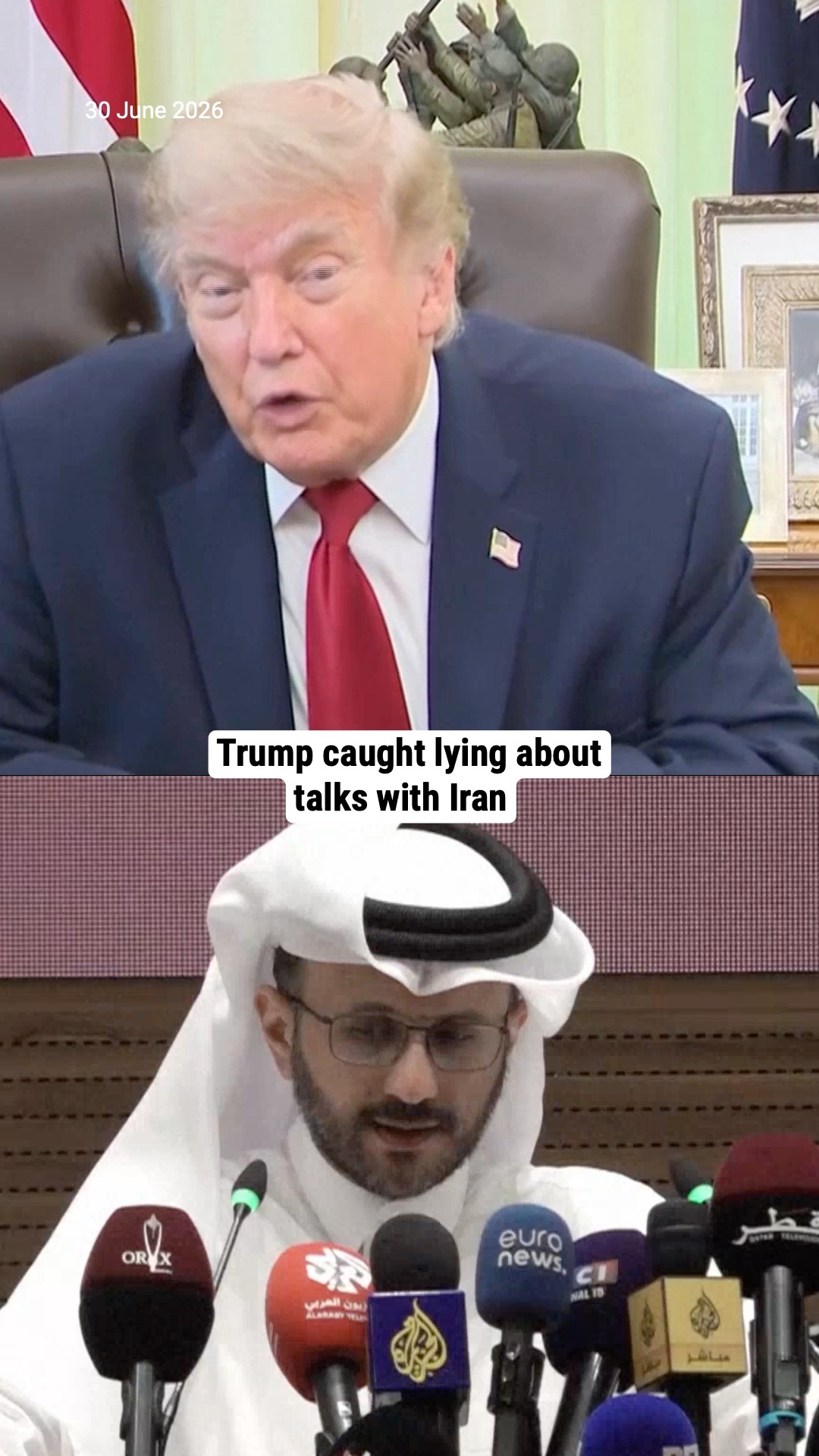 Trump caught lying about talks with Iran