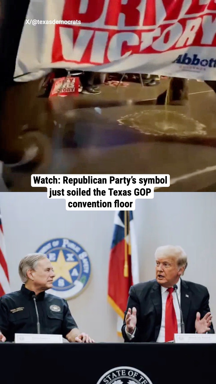 Watch: Republican Party’s symbol just soiled the Texas GOP convention floor