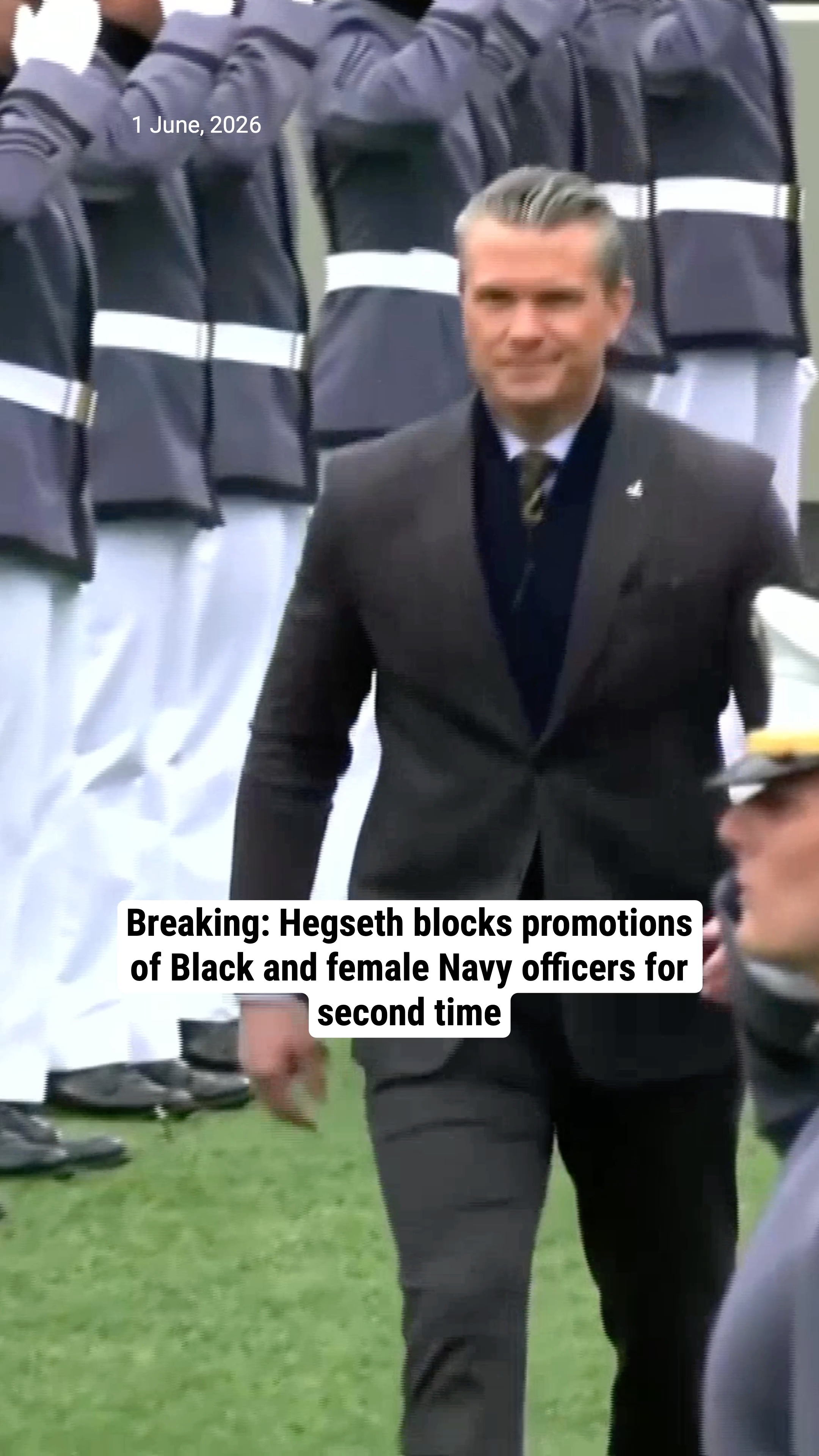 Breaking: Hegseth blocks promotions of Black and female Navy officers for second time