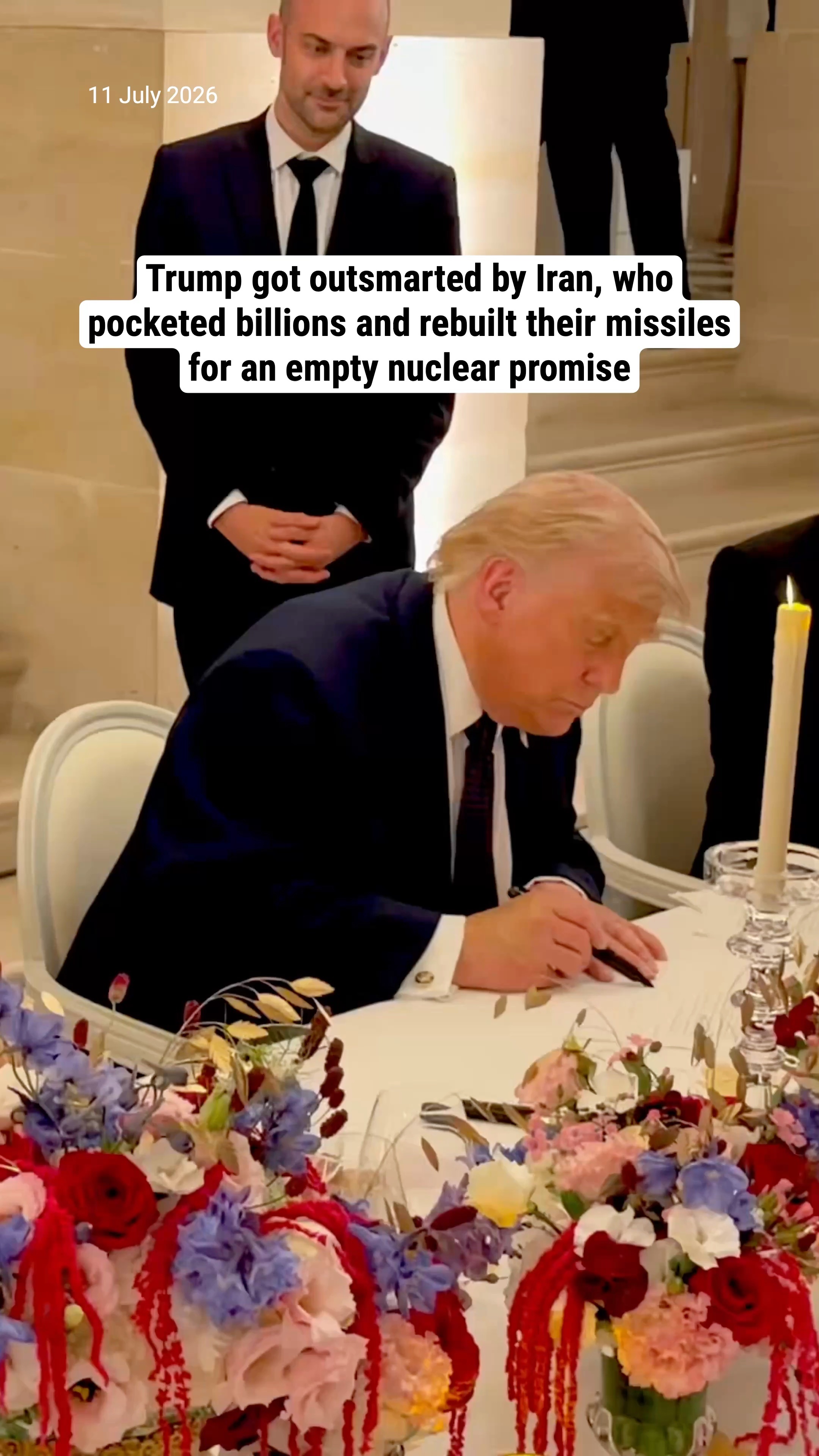 Trump got outsmarted by Iran, who pocketed billions and rebuilt their missiles for an empty nuclear promise
