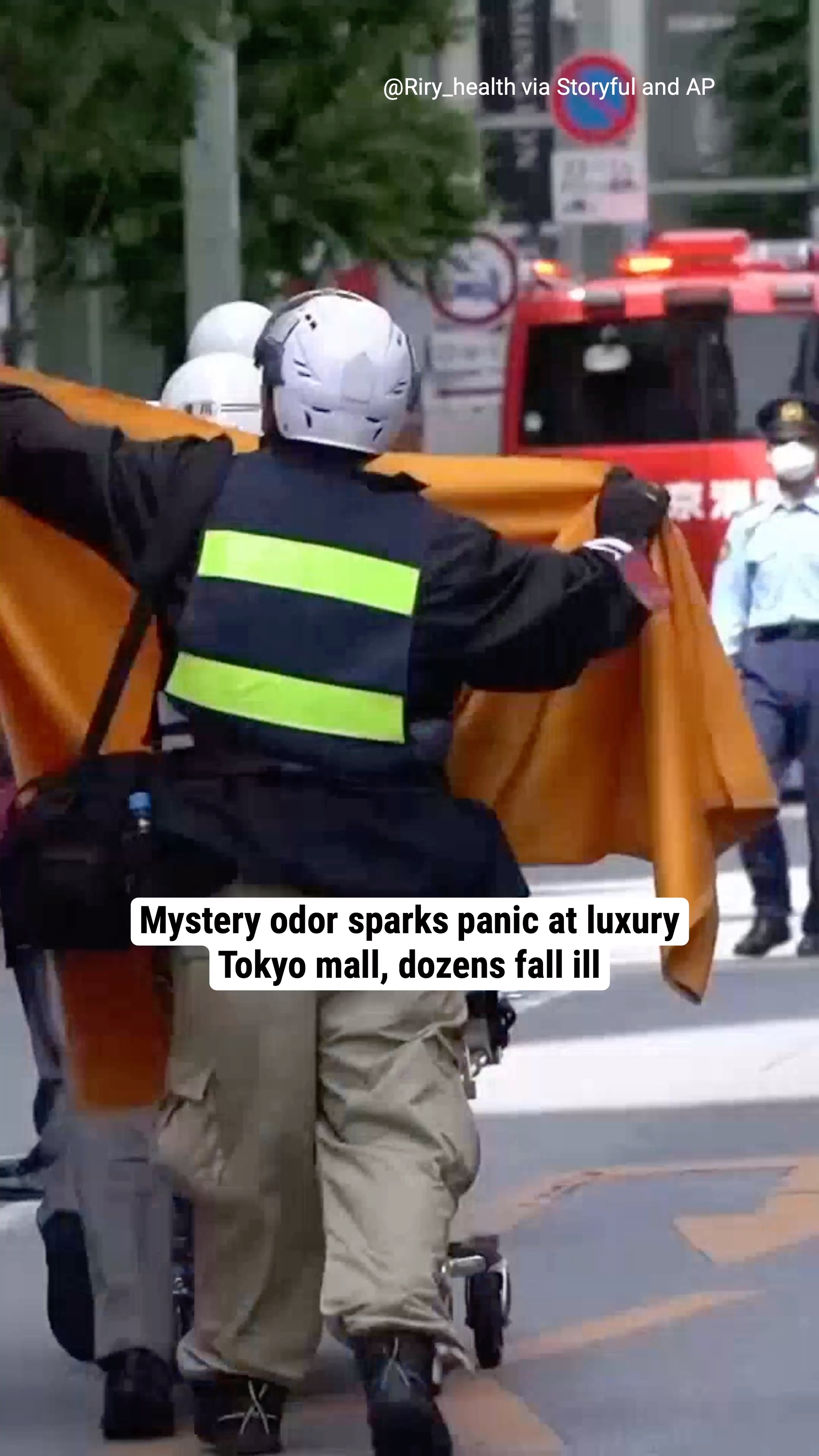 Mystery odor sparks panic at luxury Tokyo mall, dozens fall ill