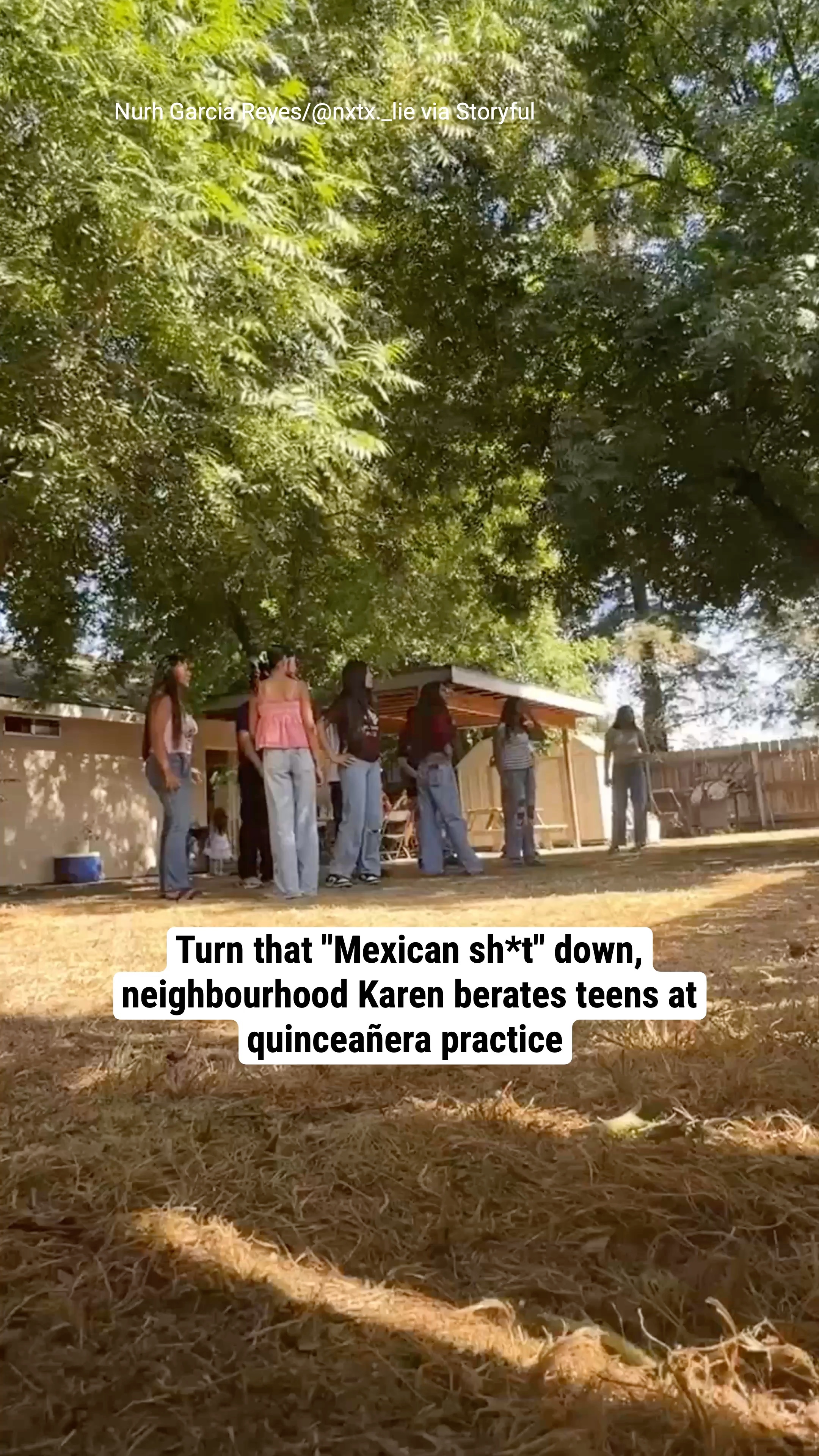 Turn that "Mexican sh*t" down, neighbourhood Karen berates teens at quinceañera practice