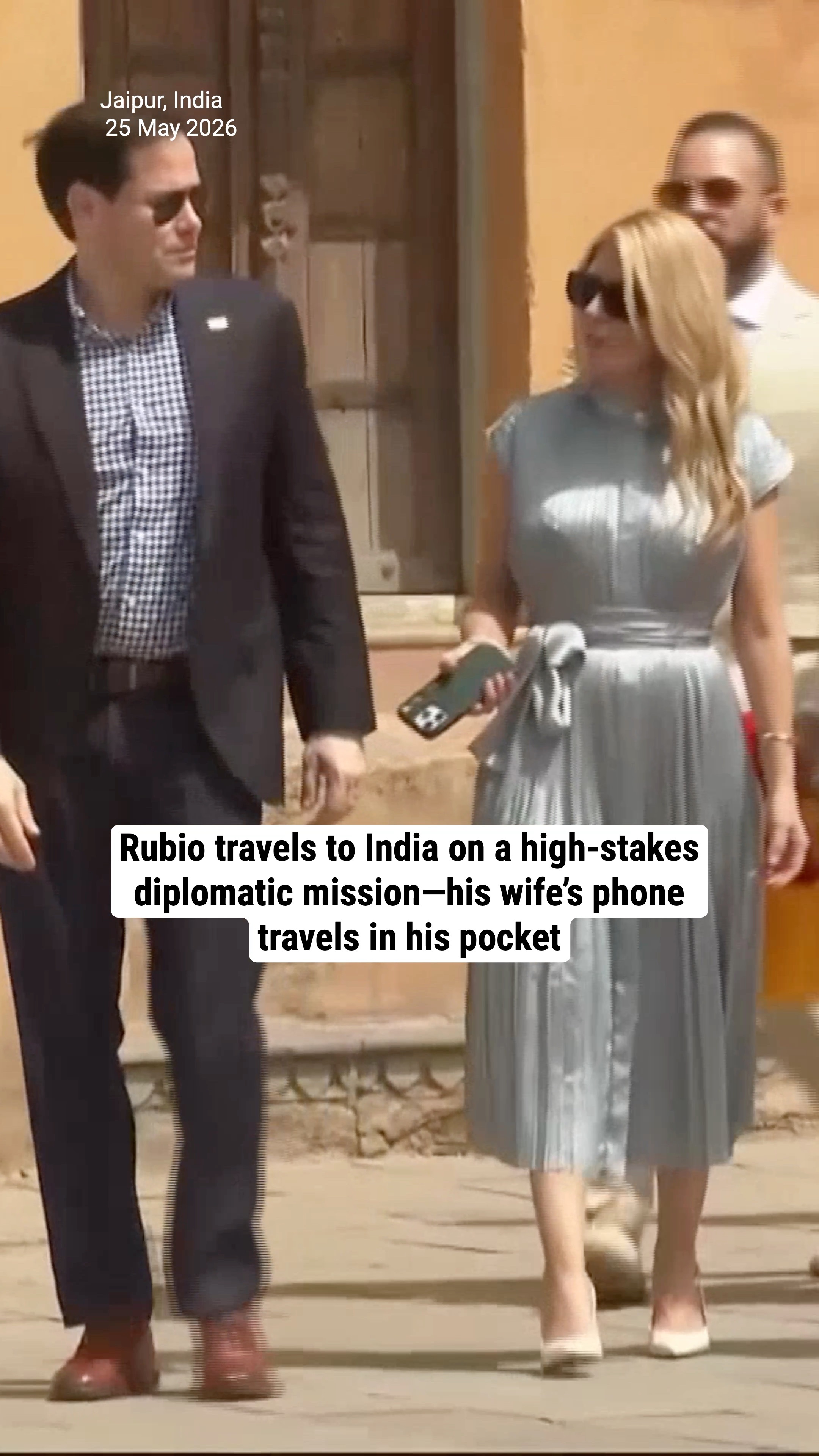 Rubio travels to India on a high-stakes diplomatic mission—his wife’s phone travels in his pocket
