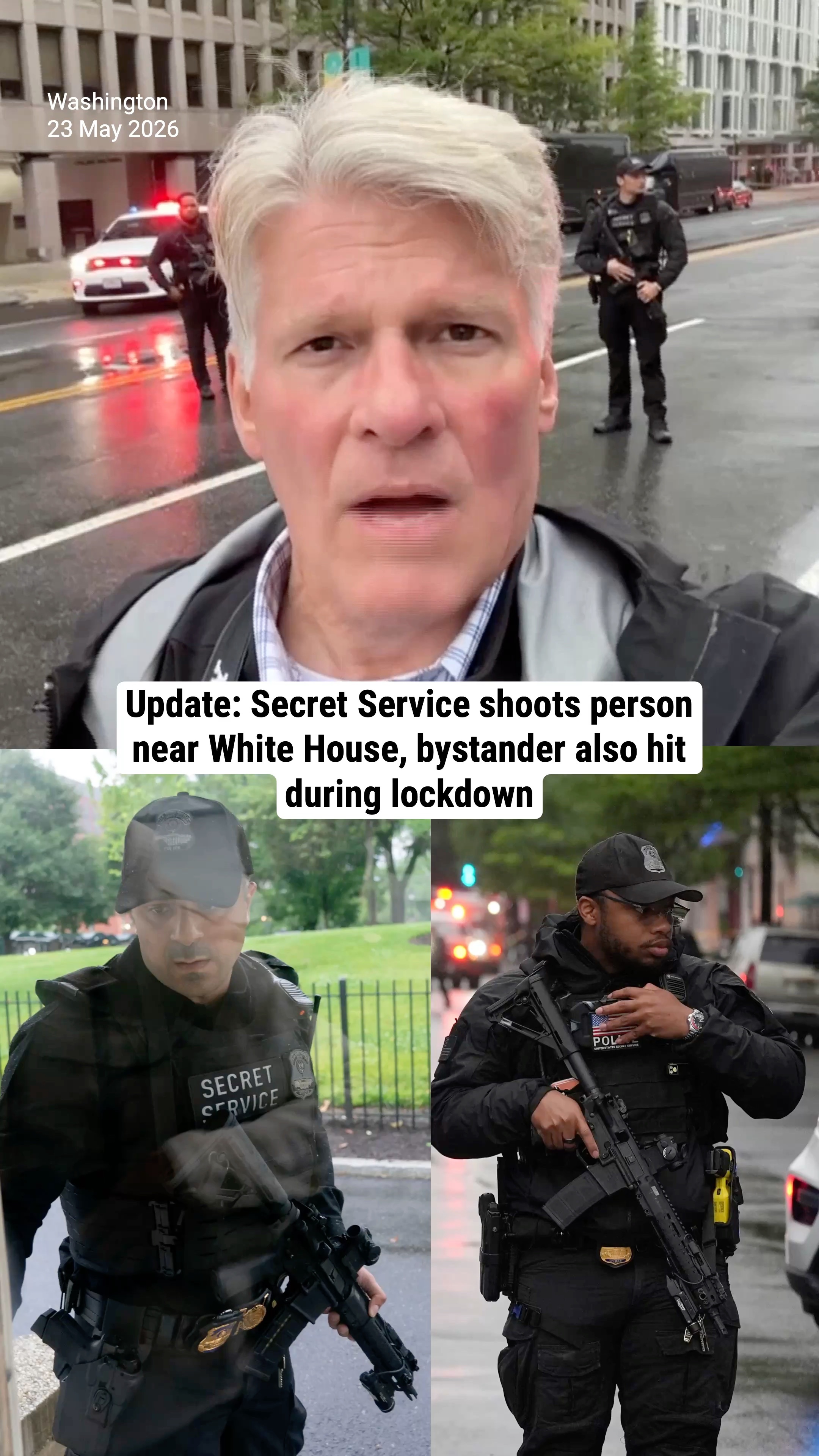 Update: Secret Service shoots person near White House, bystander also hit during lockdown