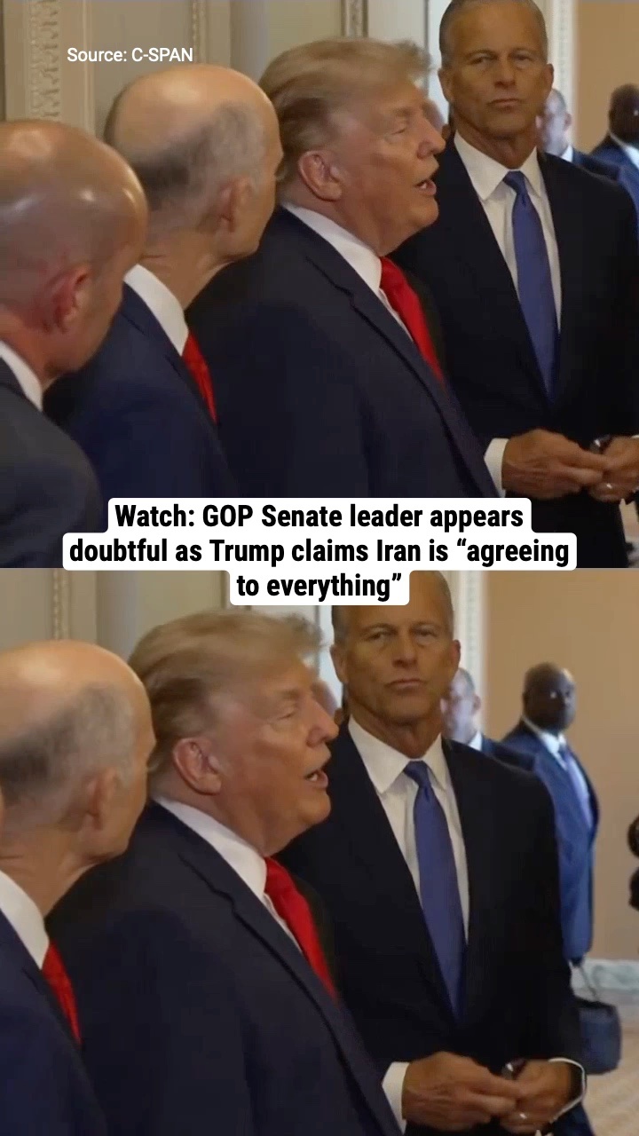 Watch: GOP Senate leader appears doubtful as Trump claims Iran is “agreeing to everything”