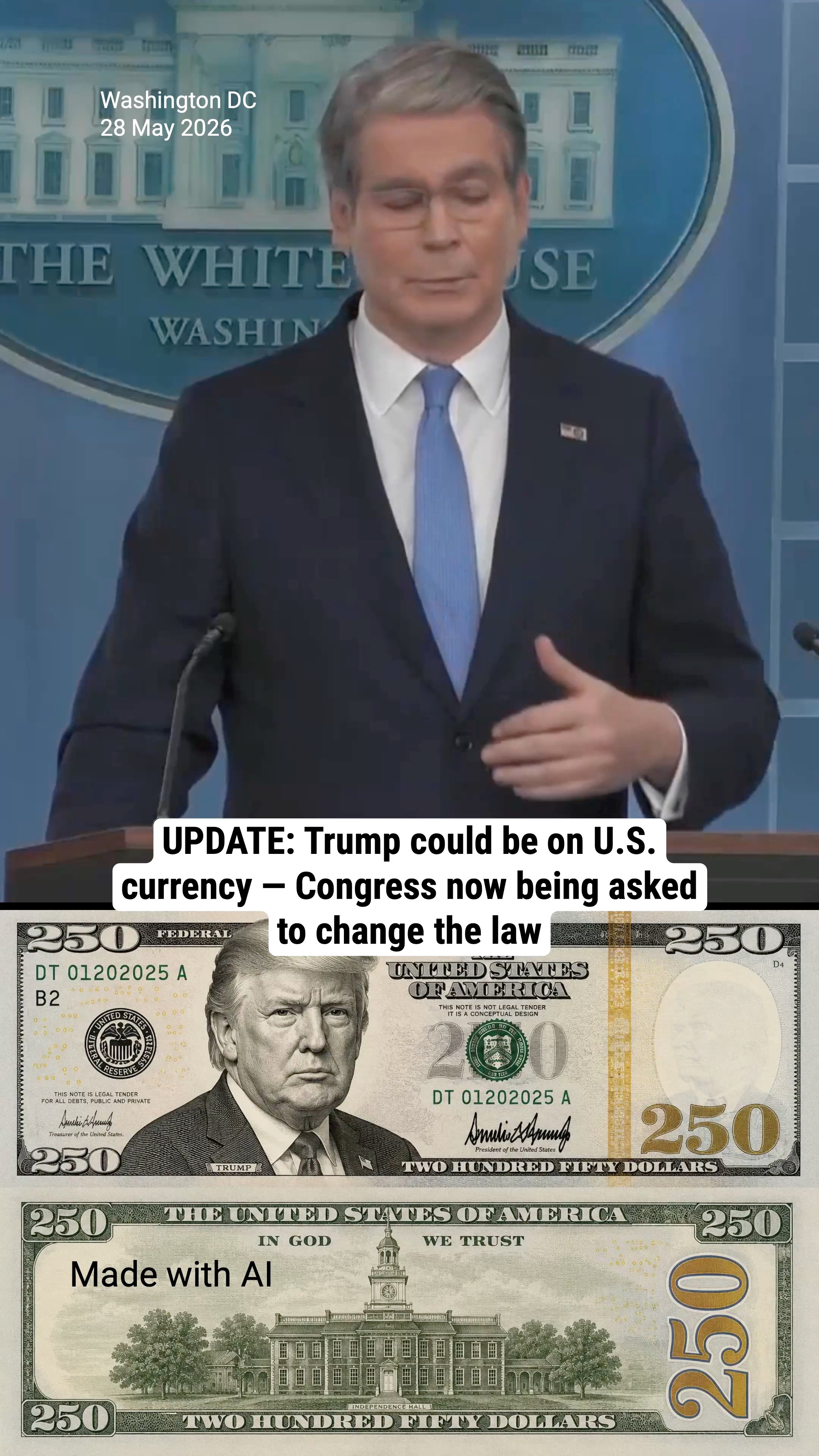 UPDATE: Trump could be on U.S. currency — Congress now being asked to change the law