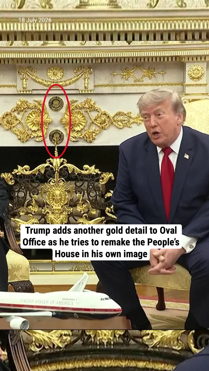 Trump adds another gold detail to Oval Office as he tries to remake the People’s House in his own image