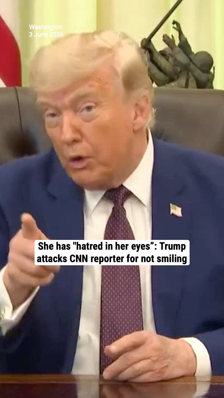She has "hatred in her eyes”: Trump attacks CNN reporter for not smiling