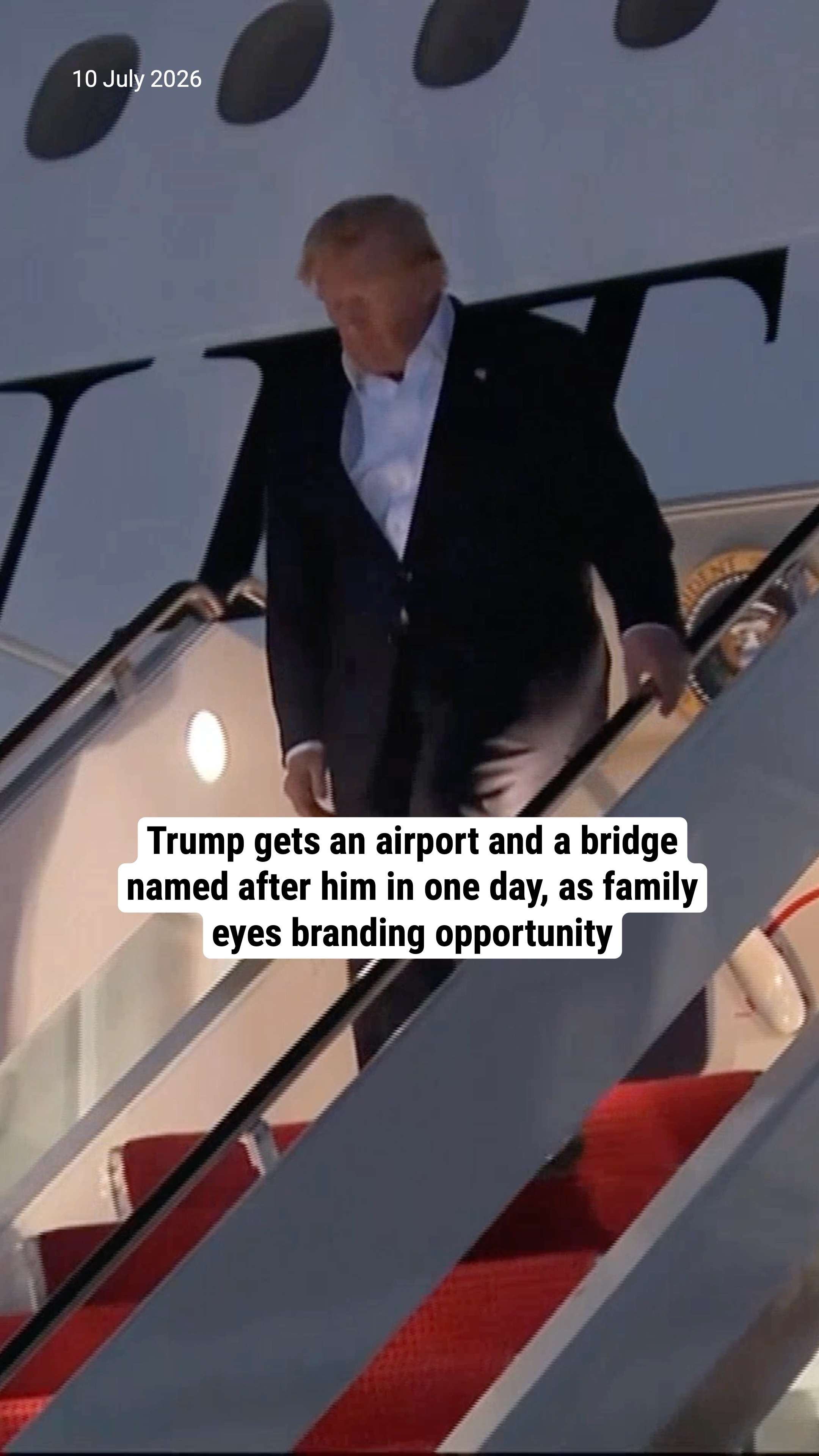 Trump gets an airport and a bridge named after him in one day, as family eyes branding opportunity