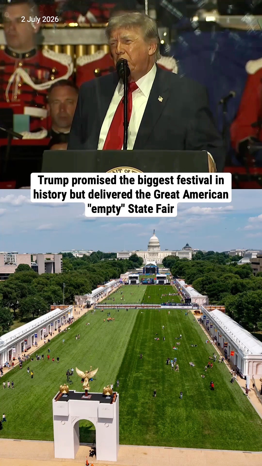 Trump promised the biggest festival in history but delivered the Great American “empty” State Fair