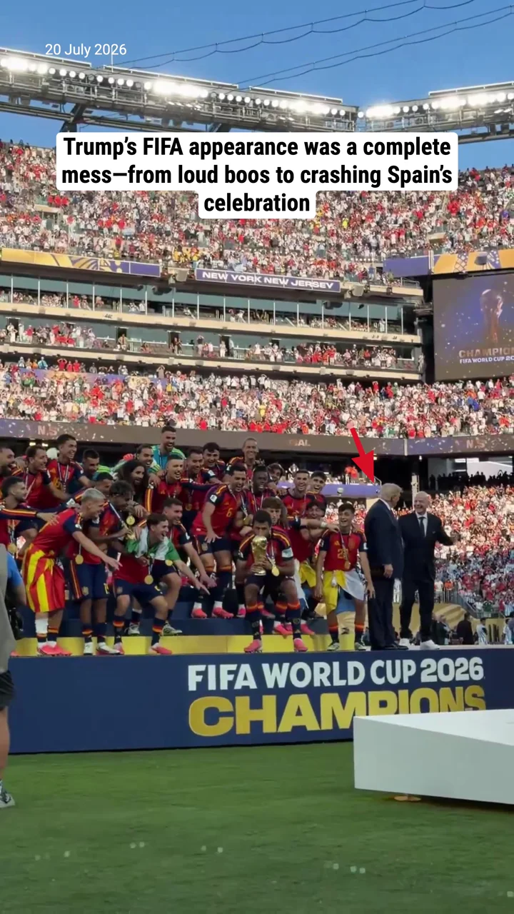 Trump’s FIFA appearance was a complete mess—from loud boos to crashing Spain’s celebration