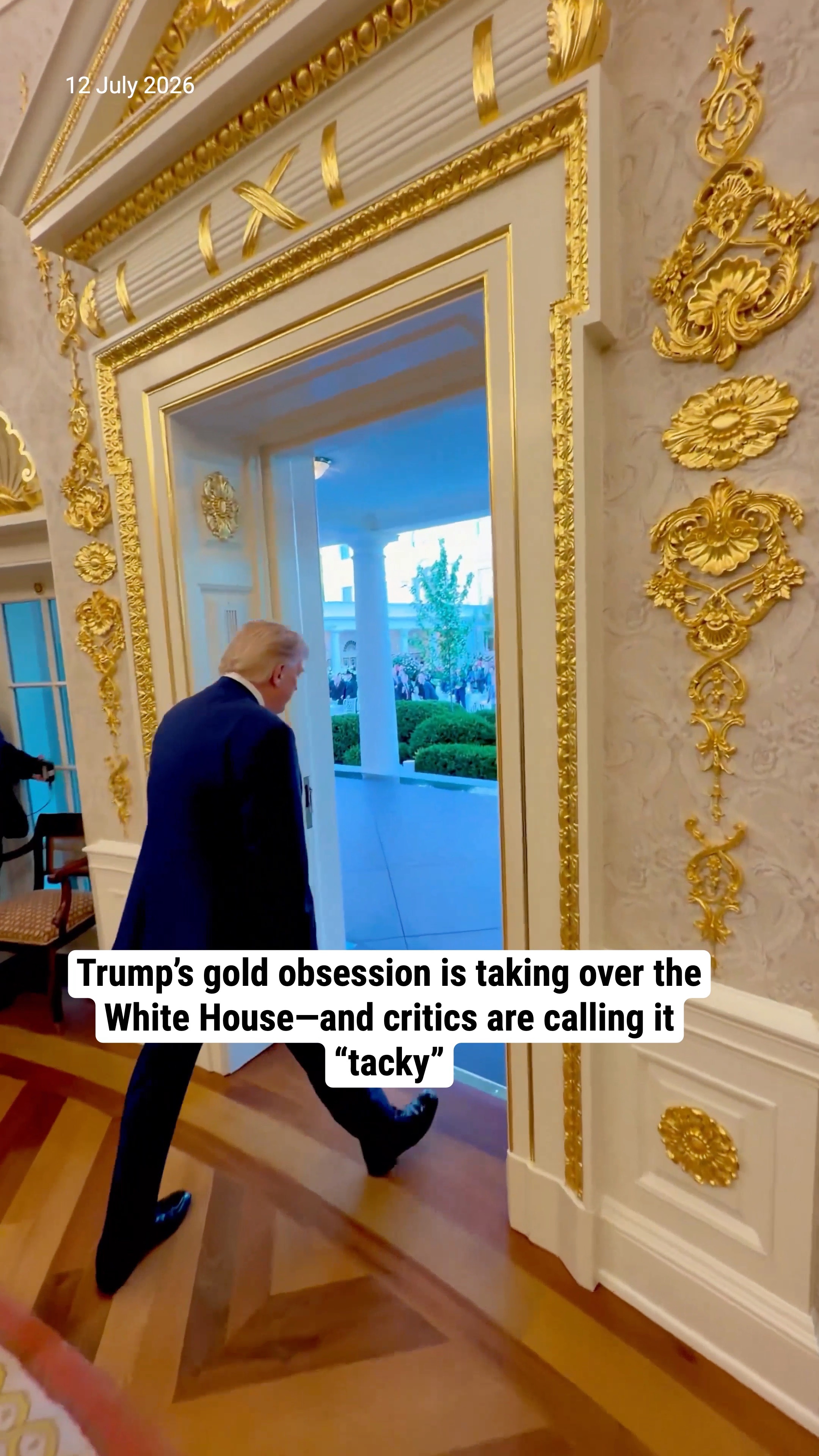 Trump’s gold obsession is taking over the White House—and critics are calling it “tacky”