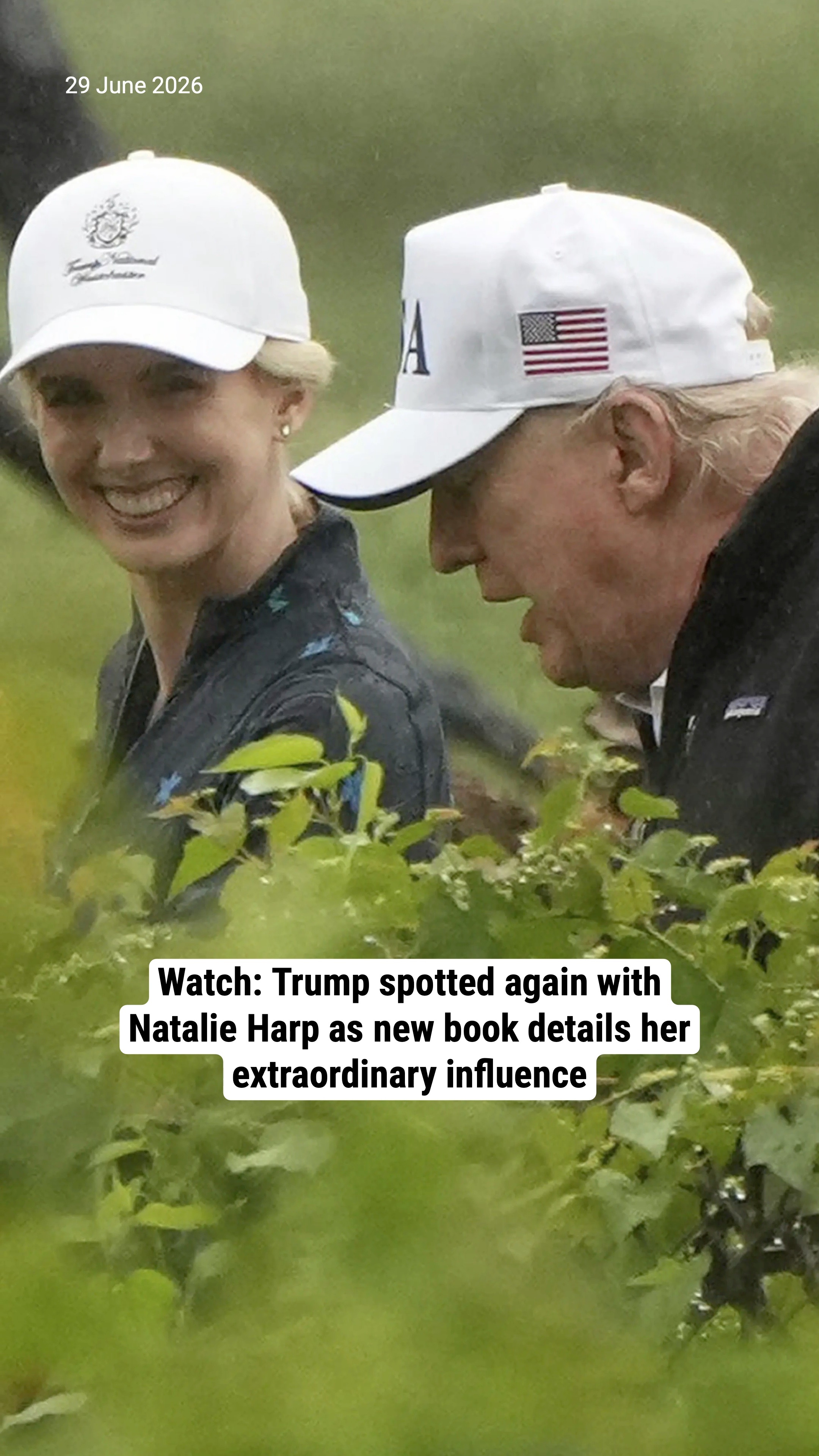 Watch: Trump spotted again with Natalie Harp as new book details her extraordinary influence