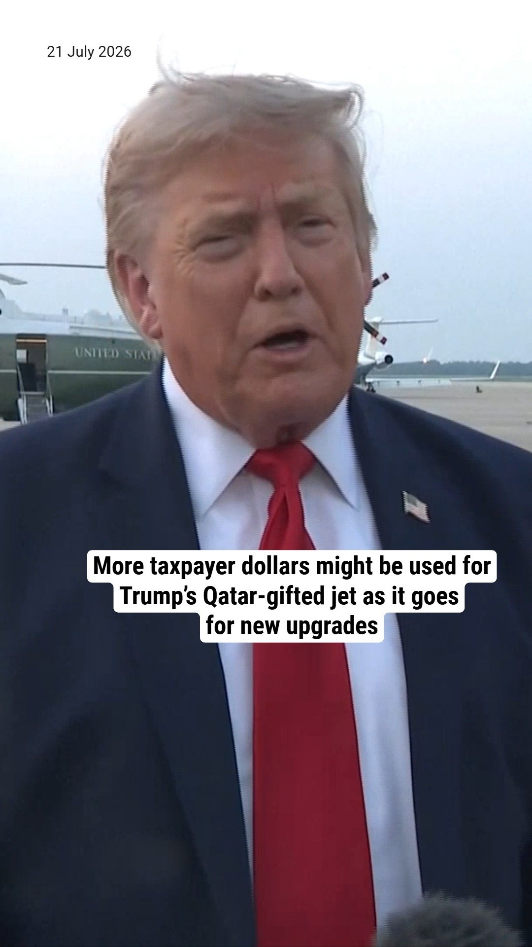 More taxpayer dollars might be used for Trump’s Qatar-gifted jet as it goes for new upgrades