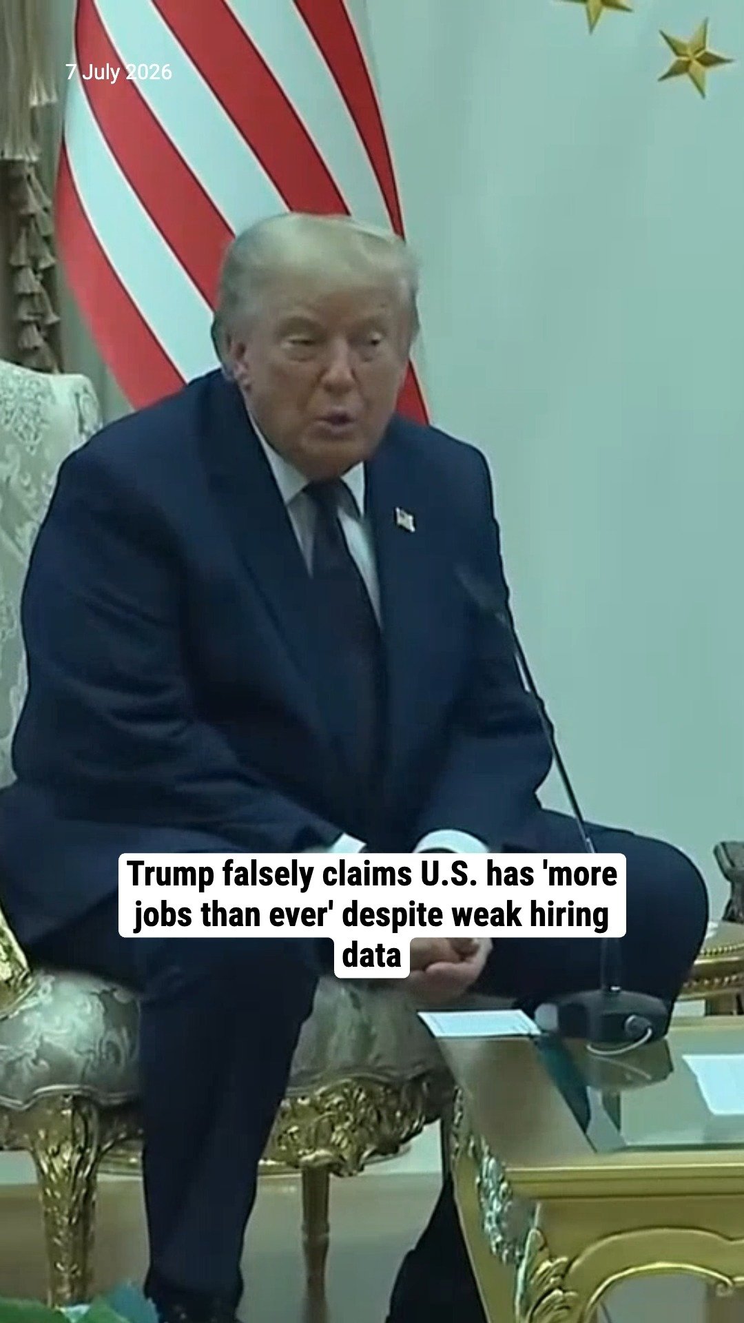 Trump falsely claims U.S. has 'more jobs than ever' despite weak hiring data