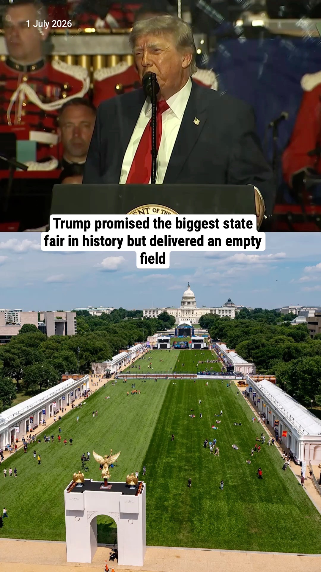 Trump promised the biggest state fair in history but delivered an empty field