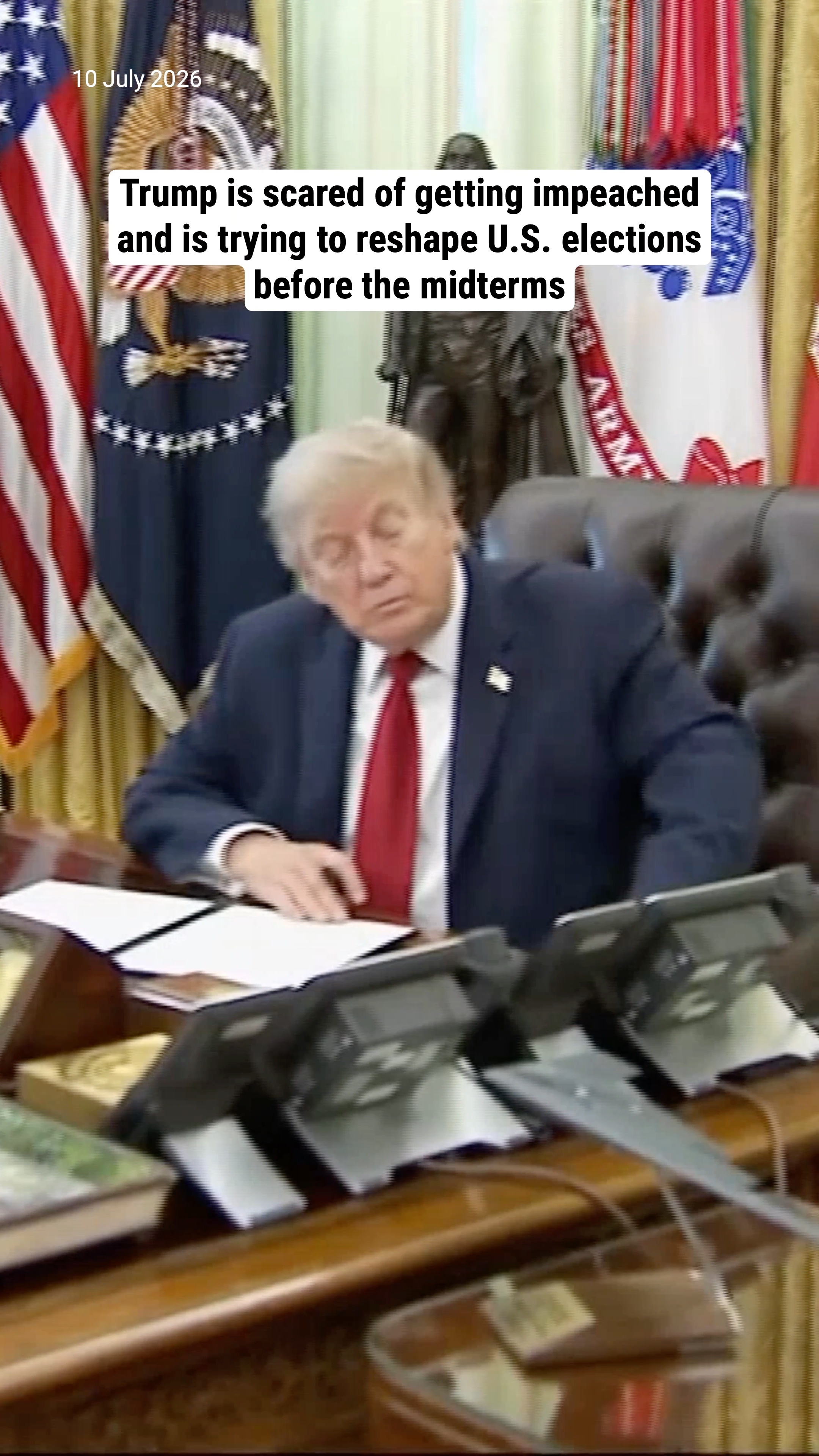 Trump is scared of getting impeached and is trying to reshape U.S. elections before the midterms