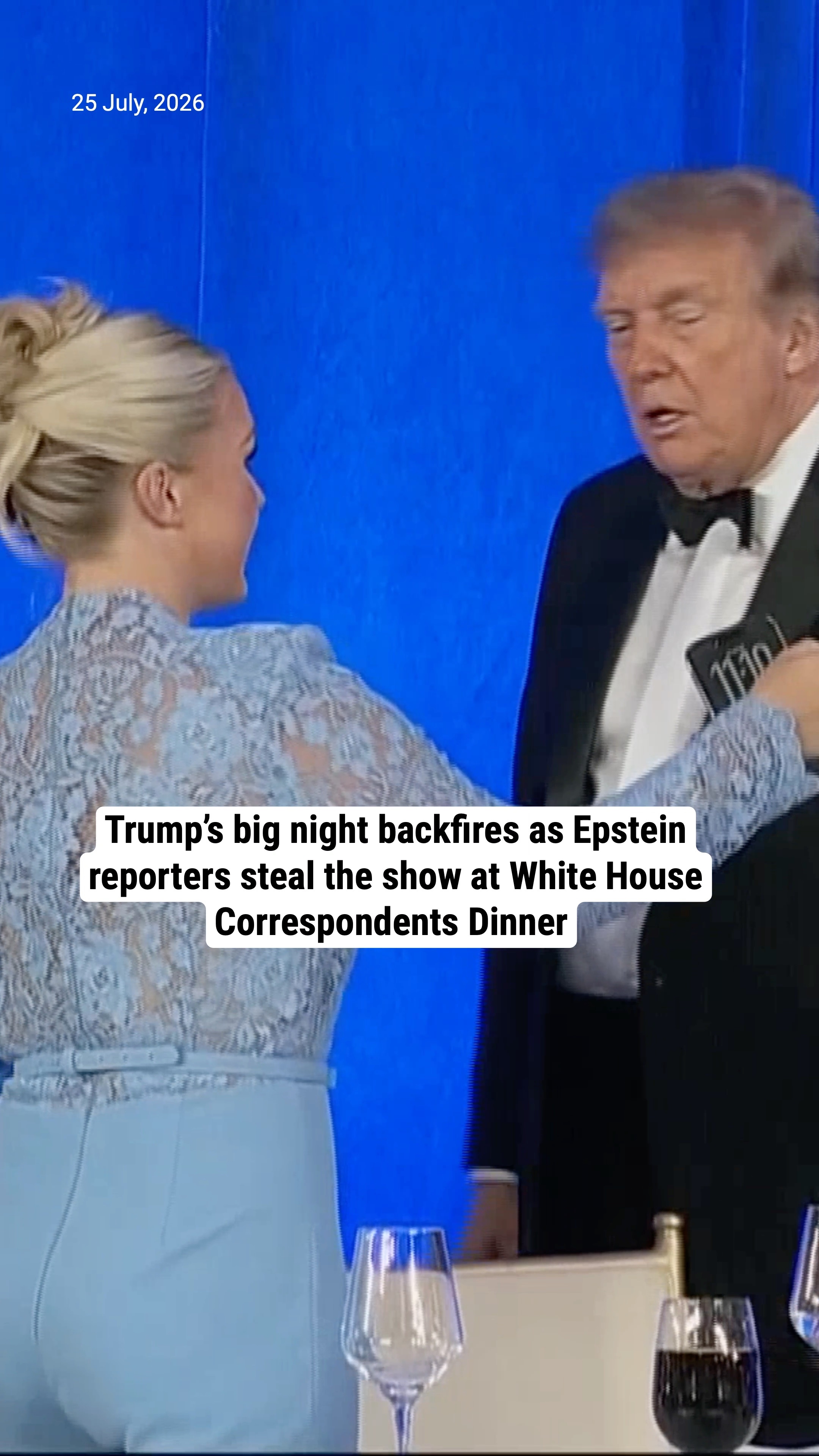Trump’s big night backfires as Epstein reporters steal the show at White House Correspondents Dinner