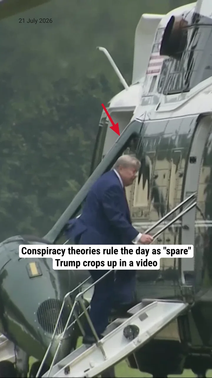 Conspiracy theories rule the day as "spare" Trump crops up in a video