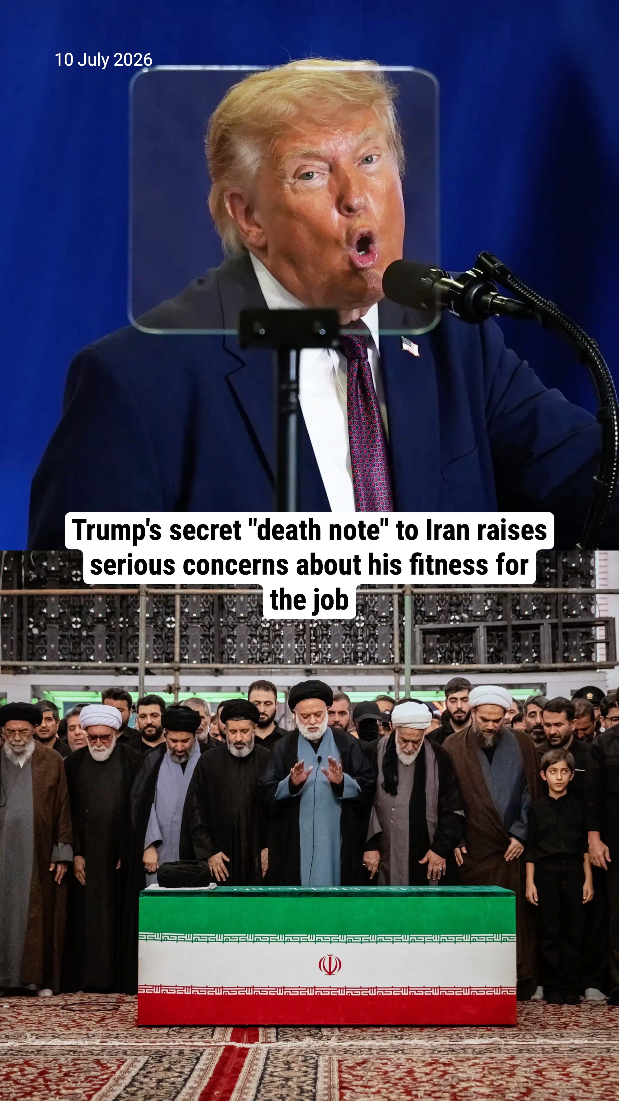 Trump's secret "death note" to bomb Iran raises serious concerns about his fitness for the job