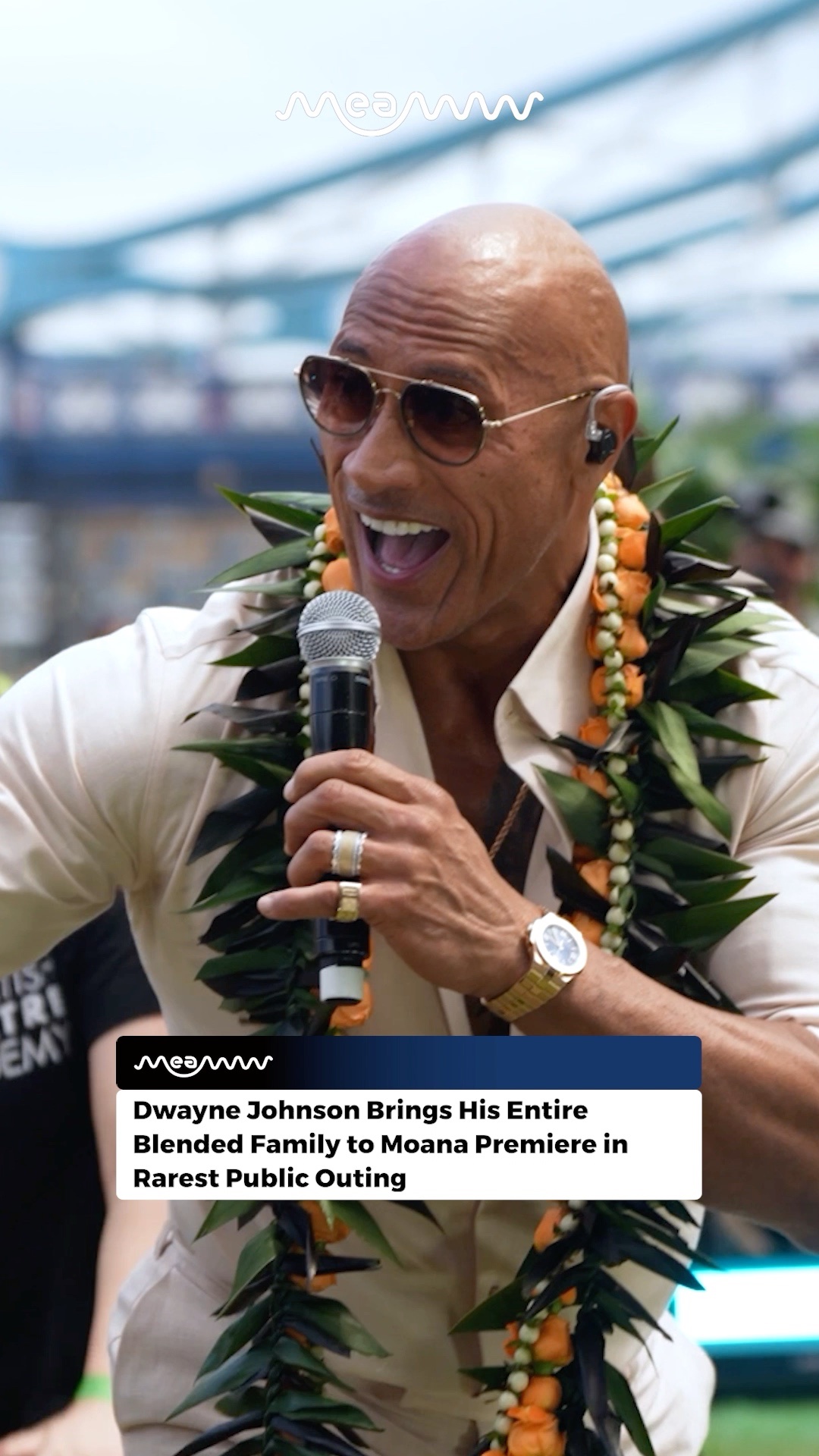 Dwayne Johnson Brings His Entire Blended Family to Moana Premiere in Rarest Public Outing
