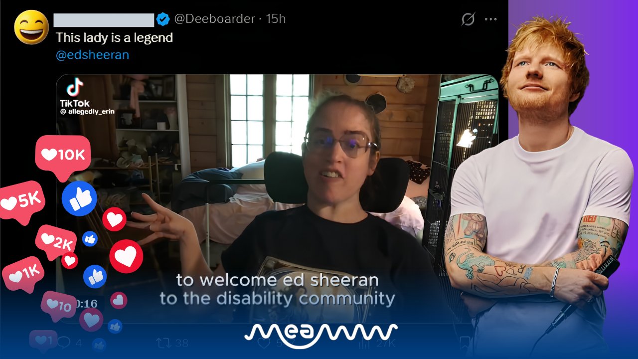 Disabled Creator Uses Ed Sheeran's Own Lyrics to Roast Him, and It's Going Everywhere