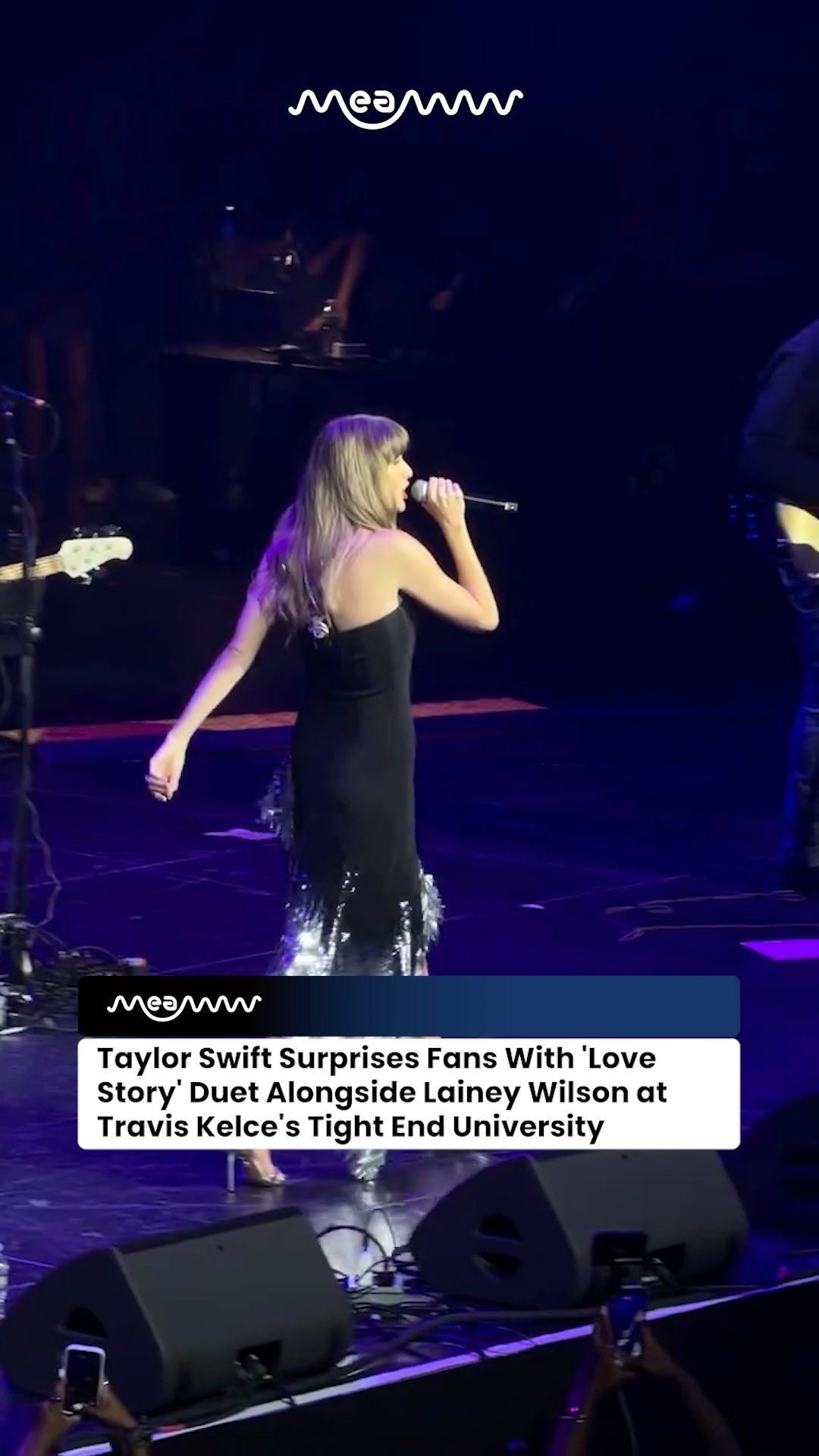 Taylor Swift Surprises Fans With 'Love Story' Duet Alongside at Kelce's Tight End University