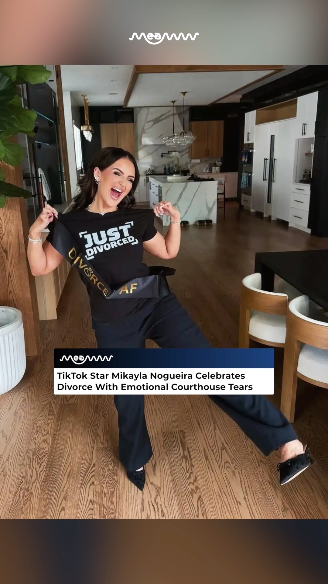 TikTok Star Mikayla Nogueira Celebrates Divorce With Emotional Courthouse Tears