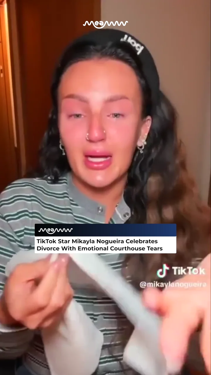 TikTok Star Mikayla Nogueira Celebrates Divorce With Emotional Courthouse Tears