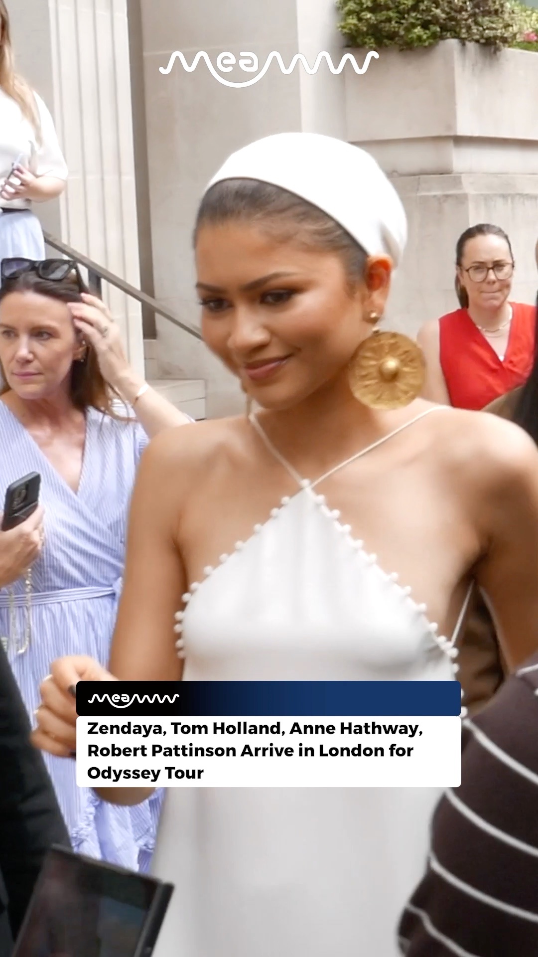 Zendaya, Tom Holland, Anne Hathway, Robert Pattinson Arrive in London for Odyssey Tour