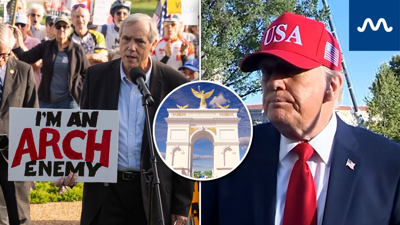 “I’m Used To Protests”: Trump Dismisses Triumphal Arch Protesters as “Scammers”