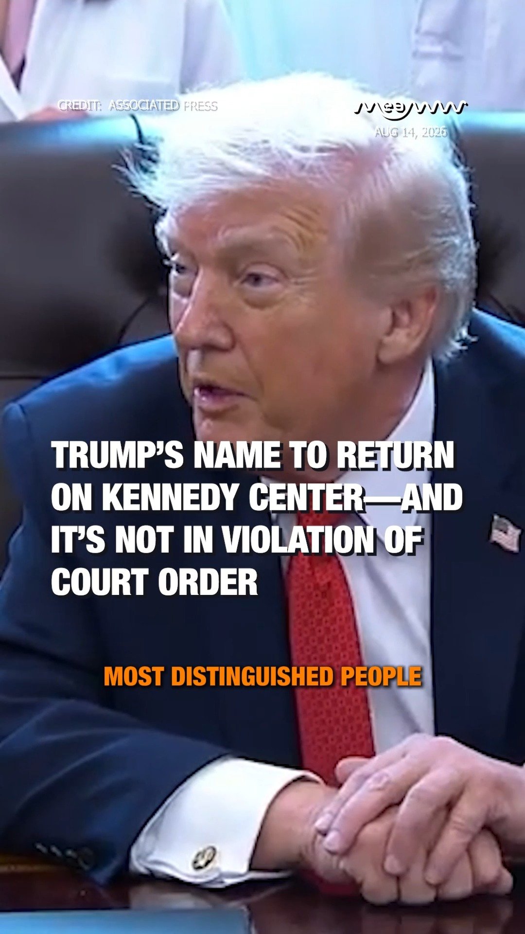 Trump’s Name to Return on Kennedy Center—And It’s Not In Violation of Court Order.