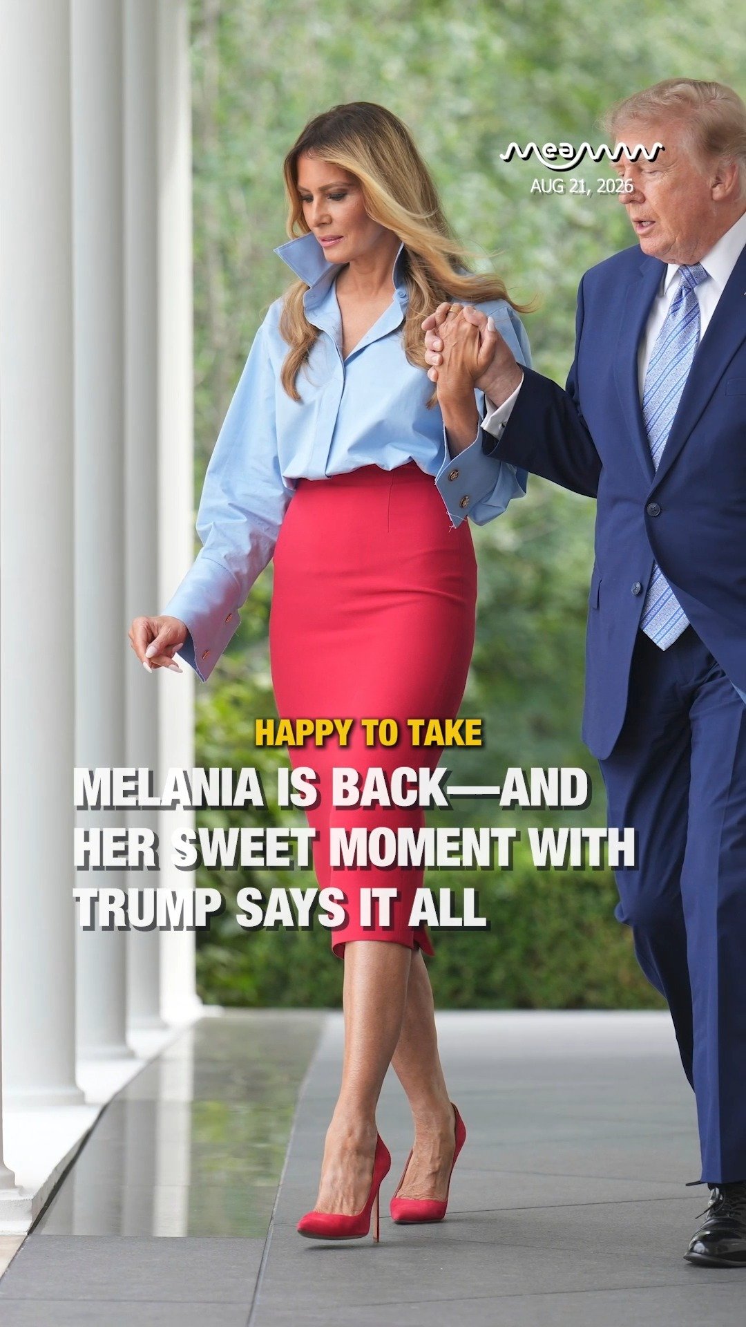 Melania Is Back—And Her Sweet Moment With Trump Says It All.