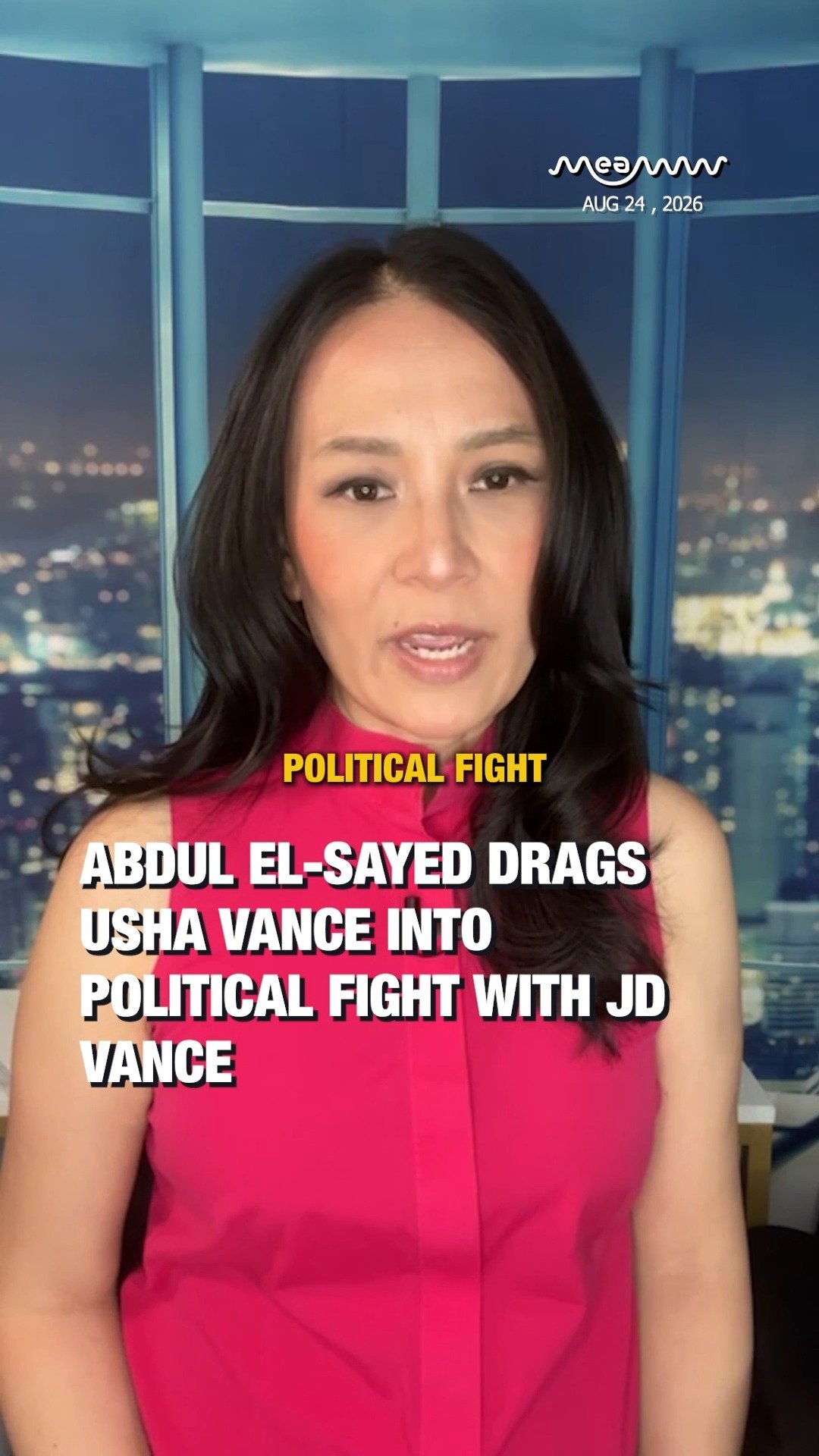 Abdul El-Sayed Drags Usha Vance Into Political Fight With JD Vance.