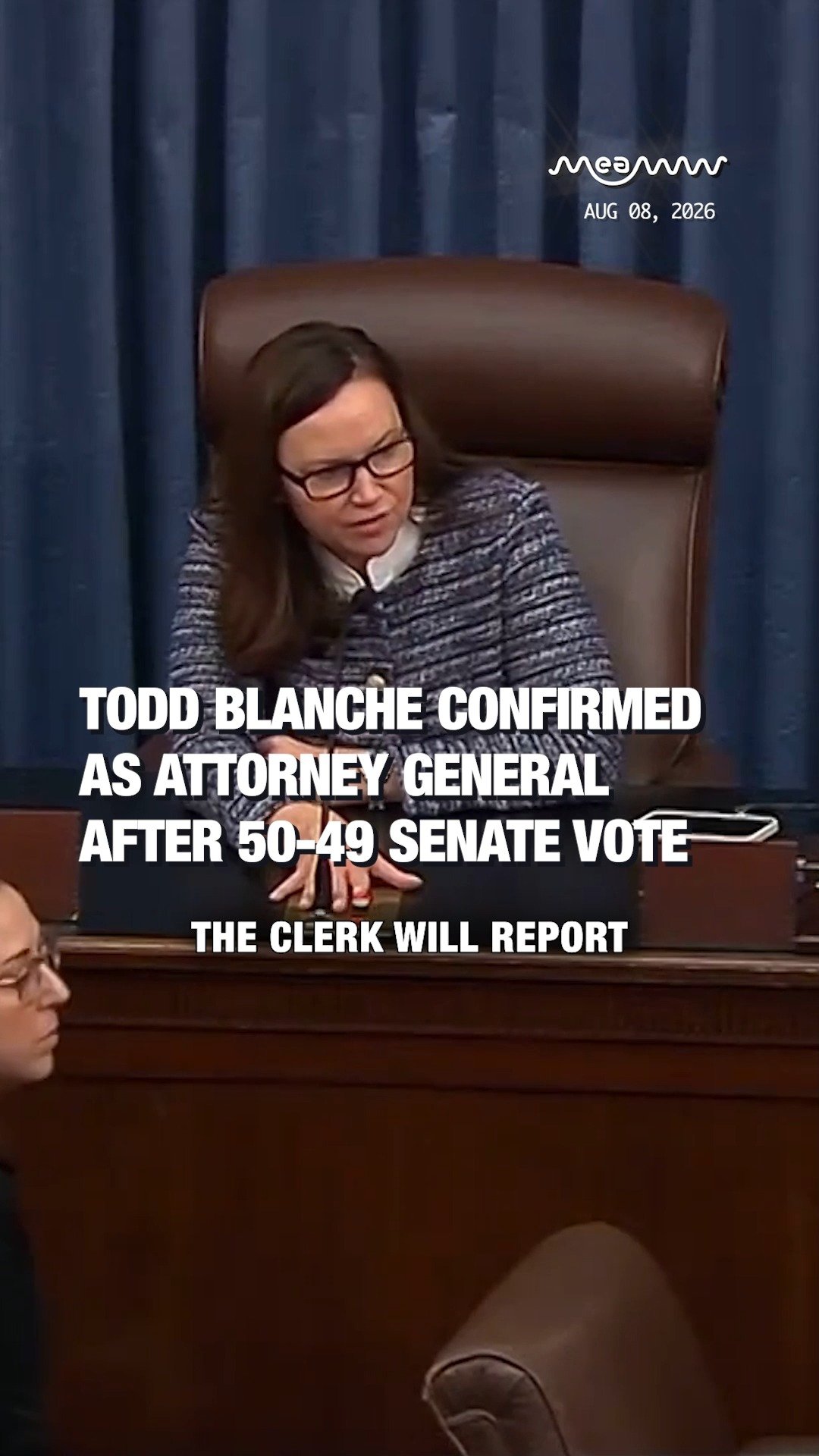 Senate Confirms Todd Blanche as Attorney General in 50-49 Vote