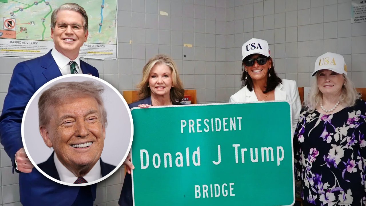 Treasury Secretary Scott Bessent Reveals 'President Donald J. Trump Bridge' Sign in Tennessee