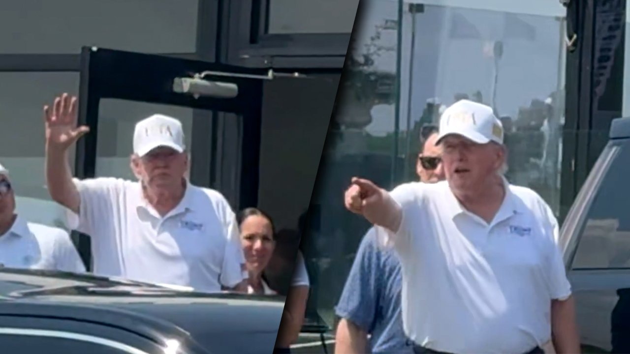 Trump Gets Huge Cheers From Crowd at Bedminster During LIV Golf Tournament