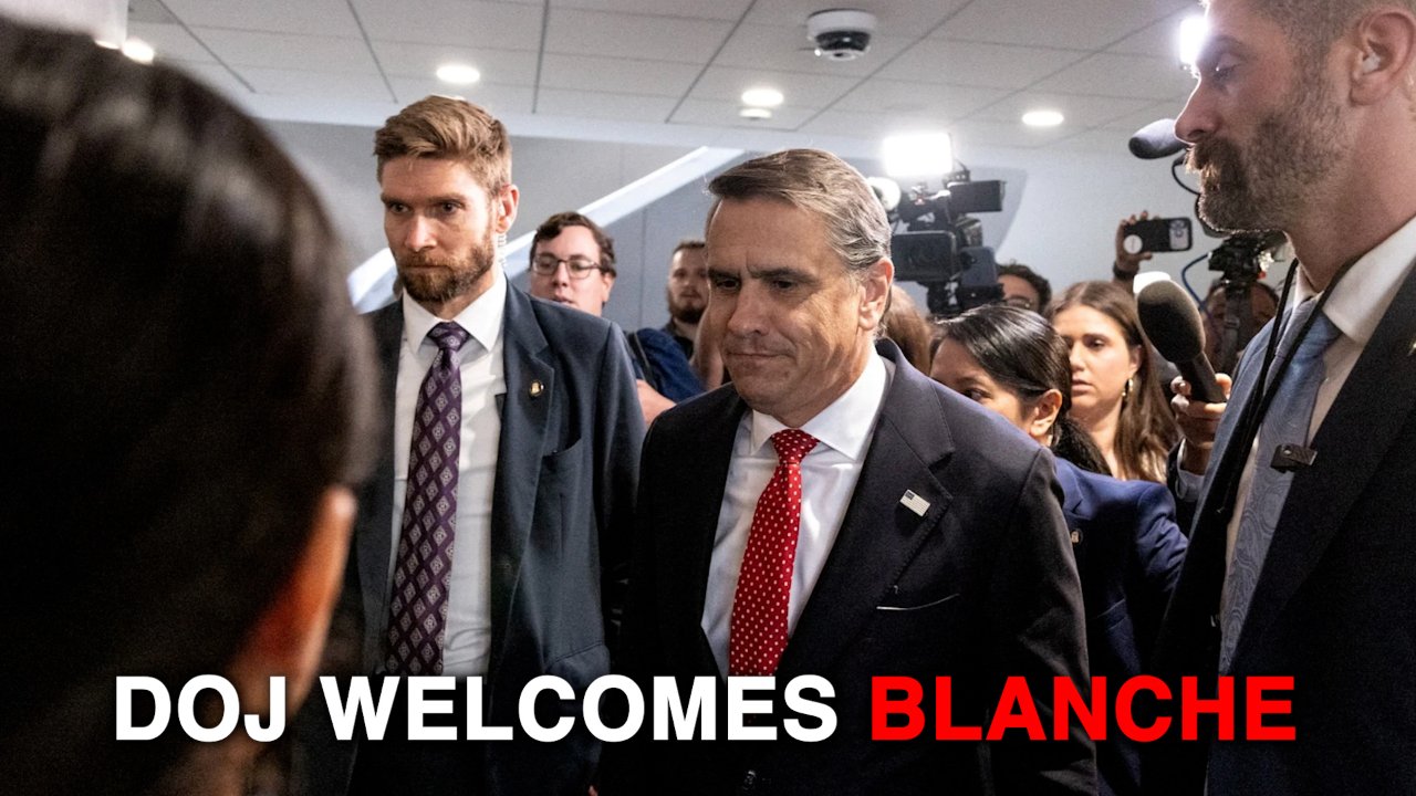 Todd Blanche Gets Standing Welcome at DOJ Headquarters