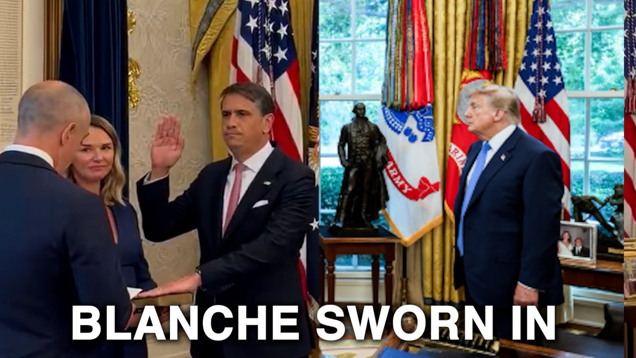 Trump Watches Todd Blanche Sworn In as Attorney General