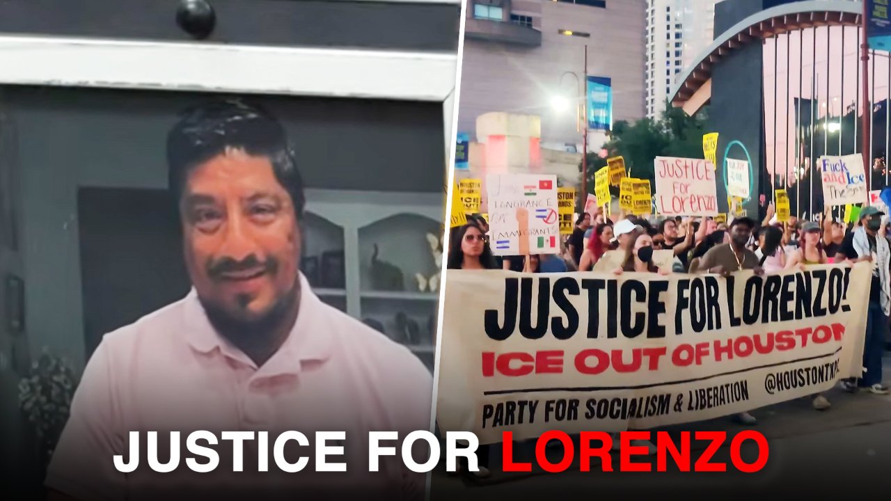 Hundreds March in Houston After Fatal ICE Shooting of Lorenzo Salgado Araujo