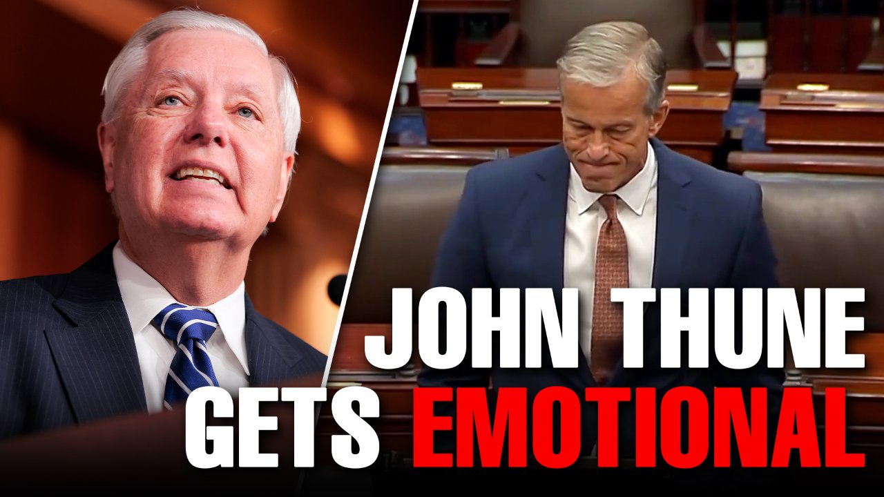 John Thune Fights Back Tears During Tribute to Lindsey Graham