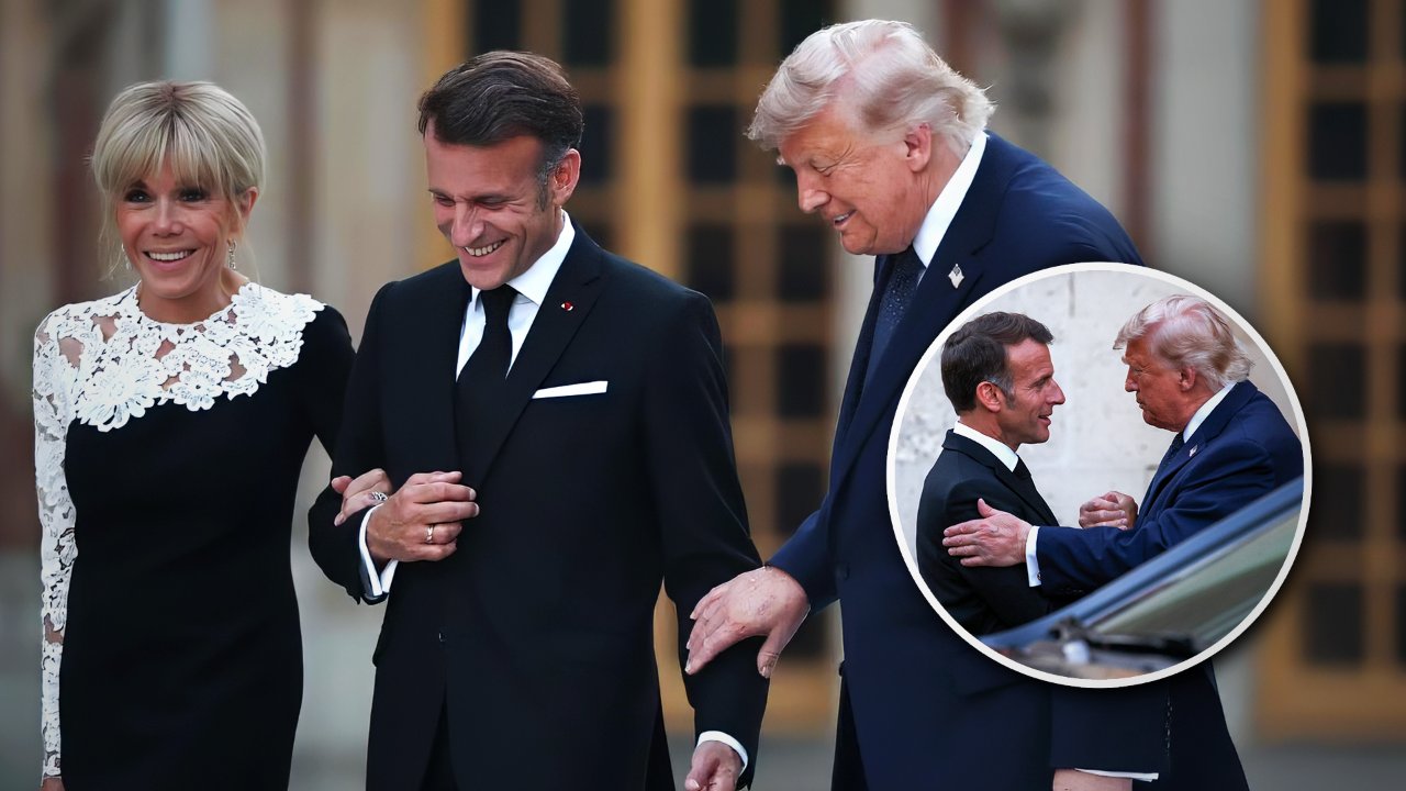 WATCH: Emmanuel and Brigitte Macron Welcome President Trump to the Palace of Versailles