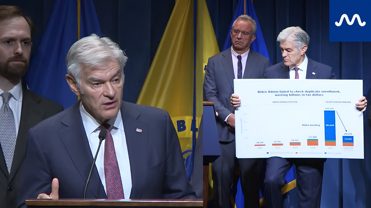 Dr Mehmet Oz Presents Numbers On Health Insurance Duplicates, Presents Slide On Biden Backlog