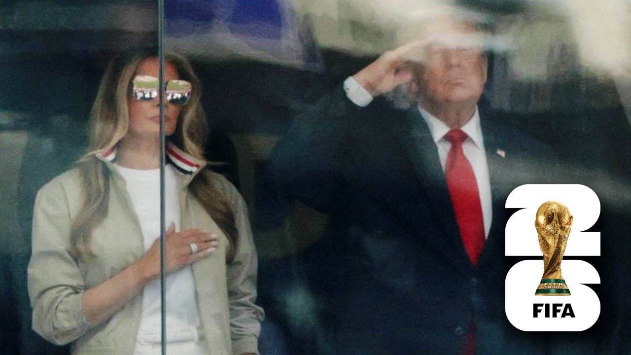 WATCH- President Trump and Melania Stand for National Anthem at World Cup Final During Spain Vs Argentina